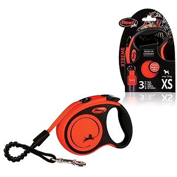 

Flexi Xtreme XS pásek 3 m/15 kg oranžové