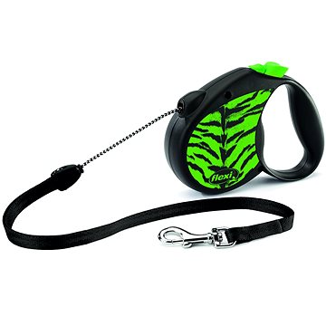 

Flexi Safari tygr M lanko 5 m/20 kg zelené