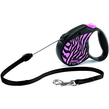 

Flexi Safari zebra S lanko 5 m/12 kg růžové