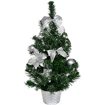

DOMMIO Vánoční stromek zdobený - stříbrný, 50 cm