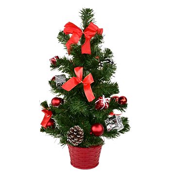 

DOMMIO Vánoční stromek zdobený dárečky - červeno/bílý, 50 cm
