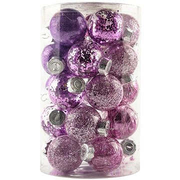 

DECOLED Vánoční ozdoby - koule plastové, fialové, průměr 6 cm, 25 ks
