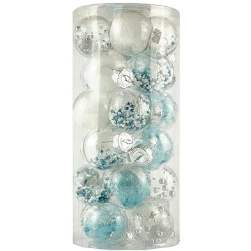 

DECOLED Vánoční ozdoby - koule plastové, tyrkysové, průměr 6 cm, 25 ks