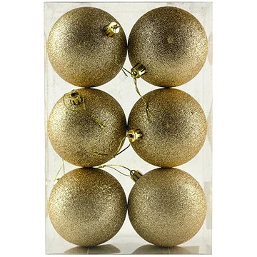 

DECOLED Vánoční ozdoby - koule plastové, šampaň, průměr 8 cm, 6 ks
