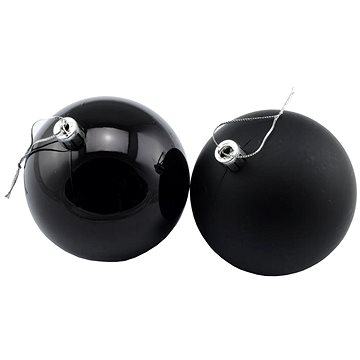 

DECOLED Vánoční ozdoby - koule plastové, černé matné/lesklé, průměr 8 cm, 24 ks