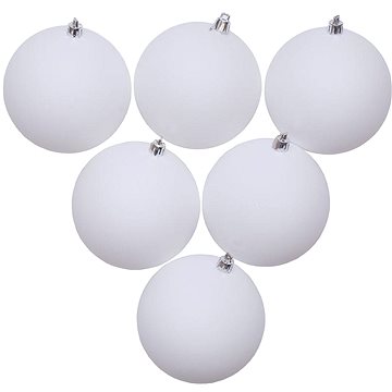 

DECOLED Vánoční ozdoby - koule plastové, bílé matné, průměr 10 cm, 6 ks