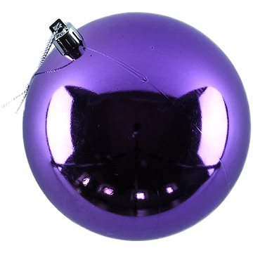 

DECOLED Vánoční ozdoby - koule plastové, fialové lesklé, průměr 10 cm, 6 ks