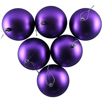 

DECOLED Vánoční ozdoby - koule plastové, fialové matné, průměr 10 cm, 6ks