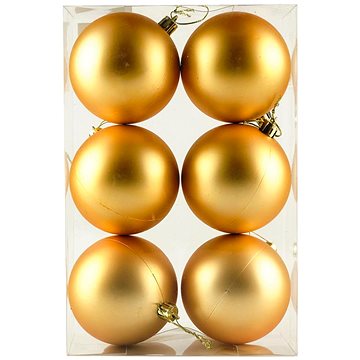 

DECOLED Vánoční ozdoby - koule plastové, šampaň, průměr 8 cm, 6 ks