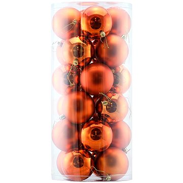 

DECOLED Vánoční ozdoby - koule plastové, měděné matné/lesklé, průměr 8 cm, 24 ks