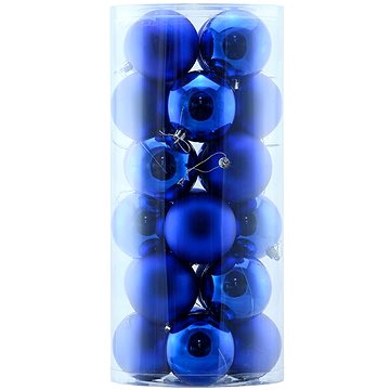 

DECOLED Vánoční ozdoby - koule plastové, modré matné/lesklé, průměr 8 cm, 24 ks