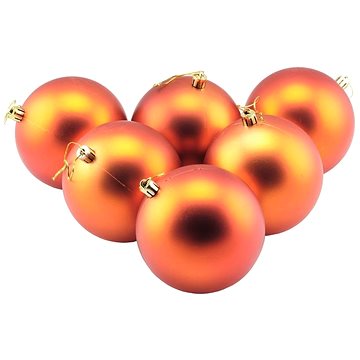 

DECOLED Vánoční ozdoby - koule plastové, měděné matné, průměr 10 cm, 6 ks
