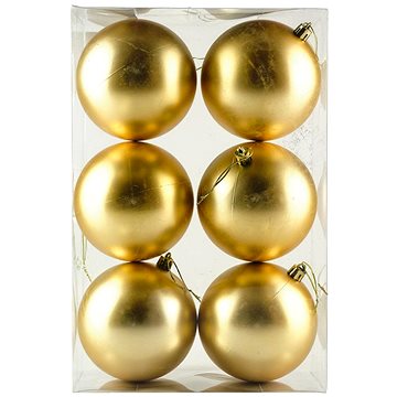 

DECOLED Vánoční ozdoby - koule plastové, šampaň matné, průměr 10 cm, 6 ks