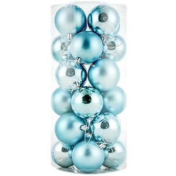 

DECOLED Vánoční ozdoby - koule plastové, tyrkysové matné/lesklé, průměr 6 cm, 24 ks