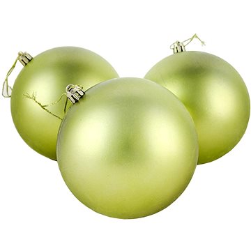 

DECOLED Vánoční ozdoby - koule plastové, zelené matné, průměr 10 cm, 6 ks