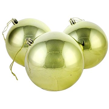

DECOLED Vánoční ozdoby - koule plastové, zelené lesklé, průměr 10 cm, 6 ks