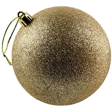 

DECOLED Vánoční ozdoby - koule plastové, šampaň glitter, průměr 10 cm, 6 ks
