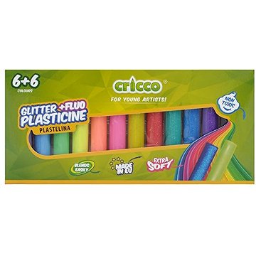 CRICCO 180 g, 6 neonových a 6 třpytivých barev