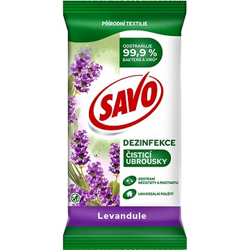 

SAVO Bez Chloru Univerzální čistící ubrousky Levandule 30 ks