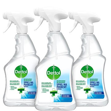 DETTOL Dezinfekční sprej na povrchy Original 3× 500 ml