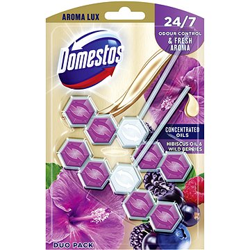 DOMESTOS Aroma Lux Hibiscus Oil & Wild Berries 2× 55 g - WC blok