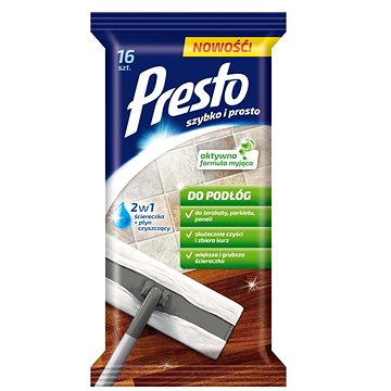 

PRESTO vlhčené utěrky na podlahu 16 ks