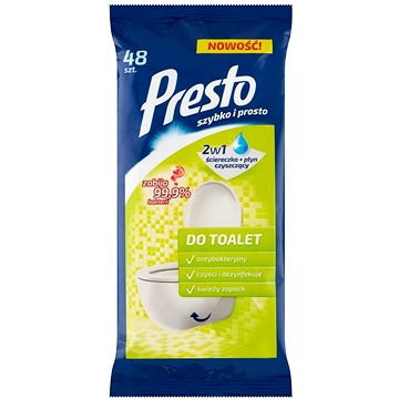 

PRESTO vlhčené utěrky na wc 48 ks