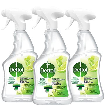 

DETTOL Antibakteriální sprej na povrchy Limetka a máta 3× 500 ml