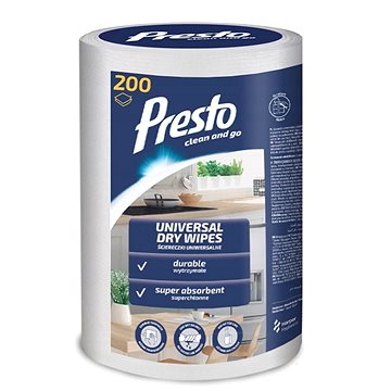 

PRESTO univerzální suché ubrousky 200 ks