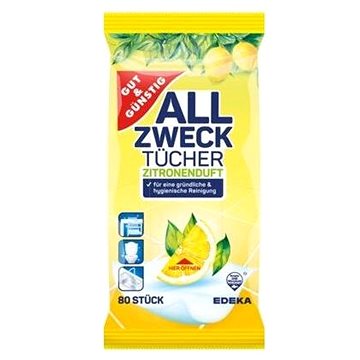 

GUT UND GÜNSTIG Feuchte Allzwecktücher Lemon 80 ks