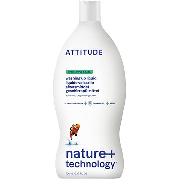 

ATTITUDE Prostředek na mytí nádobí s vůní zeleného jablka a bazalky 700 ml