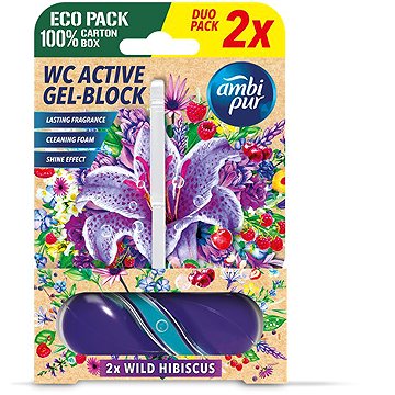 

AMBI PUR WC Active gel-blok divoký ibišek 2× 45 g