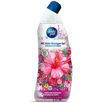 

AMBI PUR WC Active gel růžový ibišek & růže 750 ml