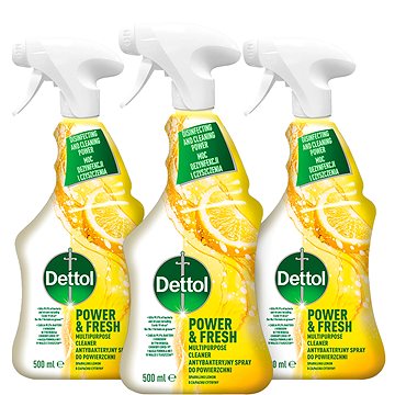 

DETTOL Antibakteriálni sprej na povrchy Citron a limeta 3× 500 ml