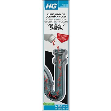

HG čistič odpadů ucpaných vlasy 450 ml