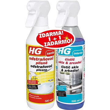 

HG ostraňovač plísně + skla a zrcadla 2× 500 ml
