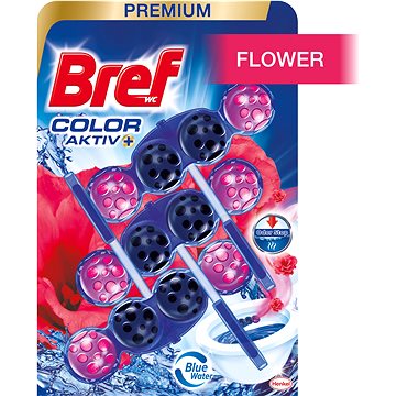 BREF Blue Aktiv Fresh Flower 3 × 50 g - WC blok