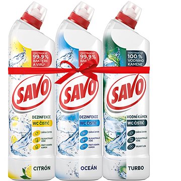 

SAVO Citrón, Oceán, Turbo 3× 700 ml