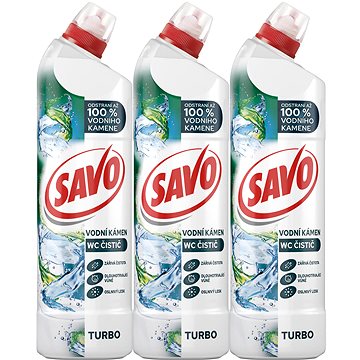 

SAVO Turbo na vodní kámen WC gel 3× 700 ml