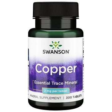 

Swanson Copper (měď) 2 mg, 300 tablet