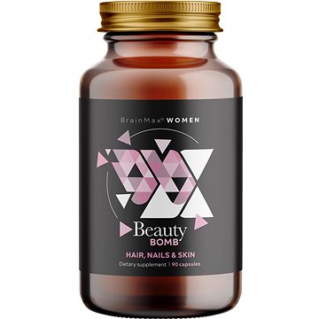 

BrainMax Women Beauty Bomb, vlasy, nehty, pleť, 90 rostlinných kapslí