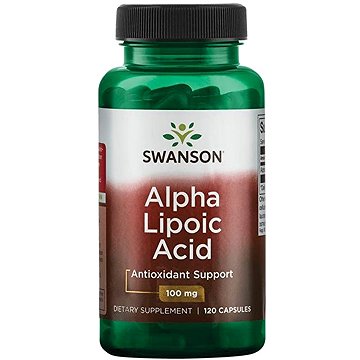

Swanson Alpha Lipoic Acid (Kyselina Alfa lipoová), 100 mg, 120 kapslí