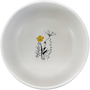 

Clay Keramická miska Cream Garden Color o 15 cm, smetanová / černá