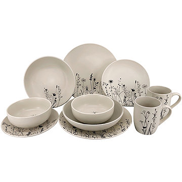 

Clay Keramická jídelní souprava Cream Garden - talíře, misky, hrnky - 10 ks