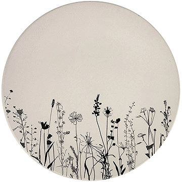

Clay Keramický mělký talíř Cream Garden o 26,5 cm, smetanový / černý