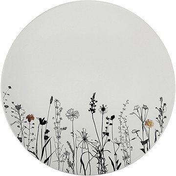 

Clay Keramický mělký talíř Cream Garden Color o 26,5 cm, smetanový / černý