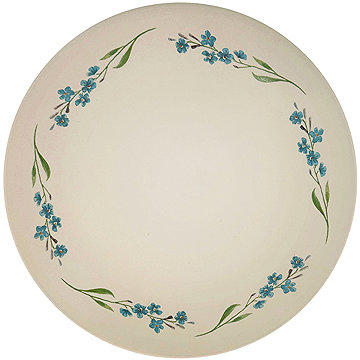 

Clay Keramický mělký talíř Cream Pomněnka o 26,5 cm, smetanový / modrý