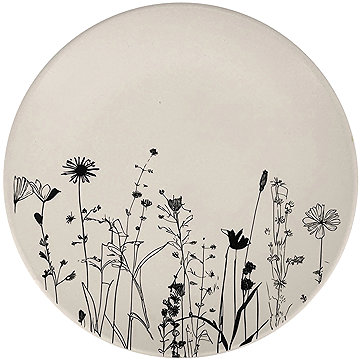 

Clay Keramický dezertní talíř Cream Garden o 20 cm, smetanový / černý
