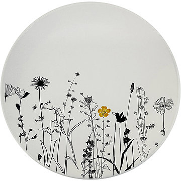 

Clay Keramický dezertní talíř Cream Garden Color o 20 cm, smetanový / černý