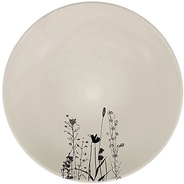 

Clay Keramický hluboký talíř Cream Garden o 22 cm, smetanový / černý